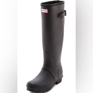 HUNTER Original Contrast purple knee high boots (size 6)